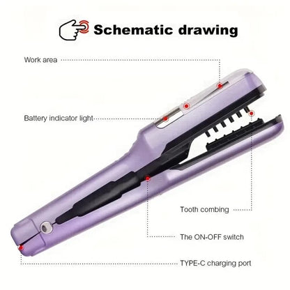 Rechargeable Split End Trimmer Portable Hair Trimmer for Travel Easy to Use, Black V1188-MS-325-0270