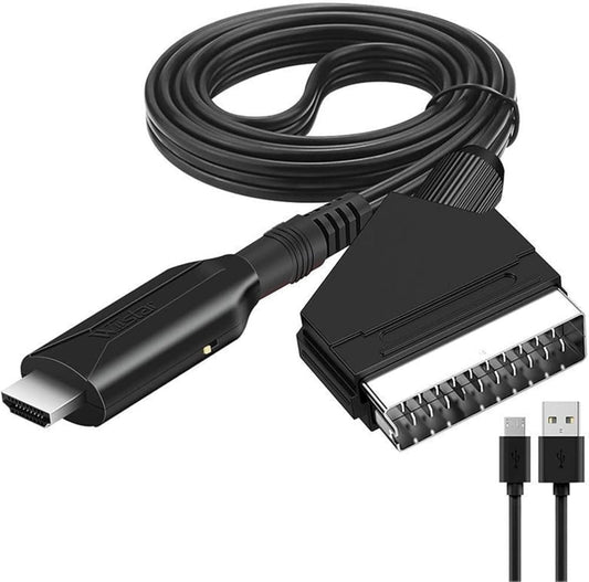 SCART to HDMI Converter 1080P, Wireless Adapter Plug & Play, Compatible with Home Theater TV Projector V1188-MS-325-0272