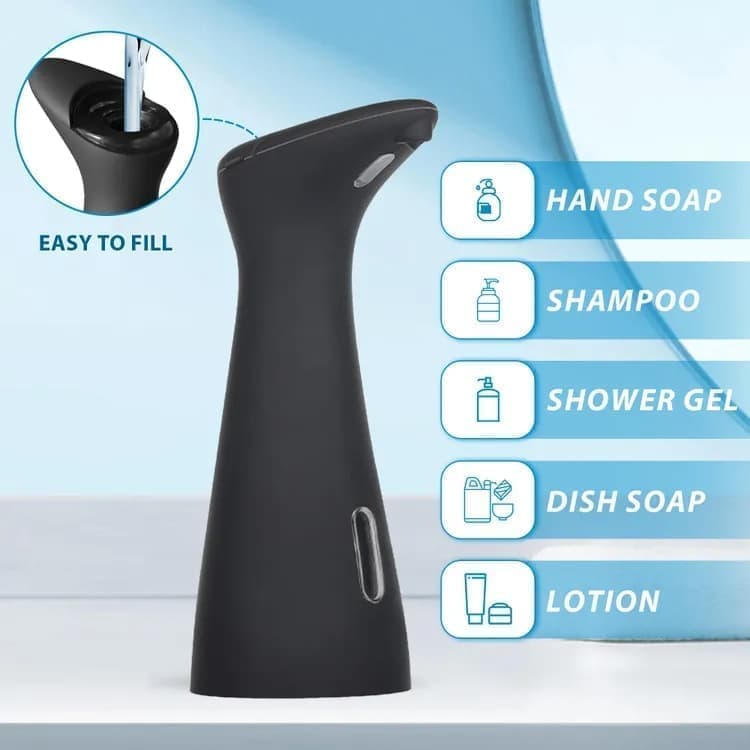 Automatic Touchless Soap Dispenser for Liquid Soap, Black V1188-MS-325-0281