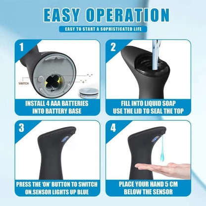 Automatic Touchless Soap Dispenser for Liquid Soap, Black V1188-MS-325-0281
