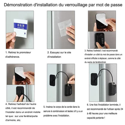 Childproof Safety Lock 2-Pack for Windows, with Code Lock V1188-MS-325-0283