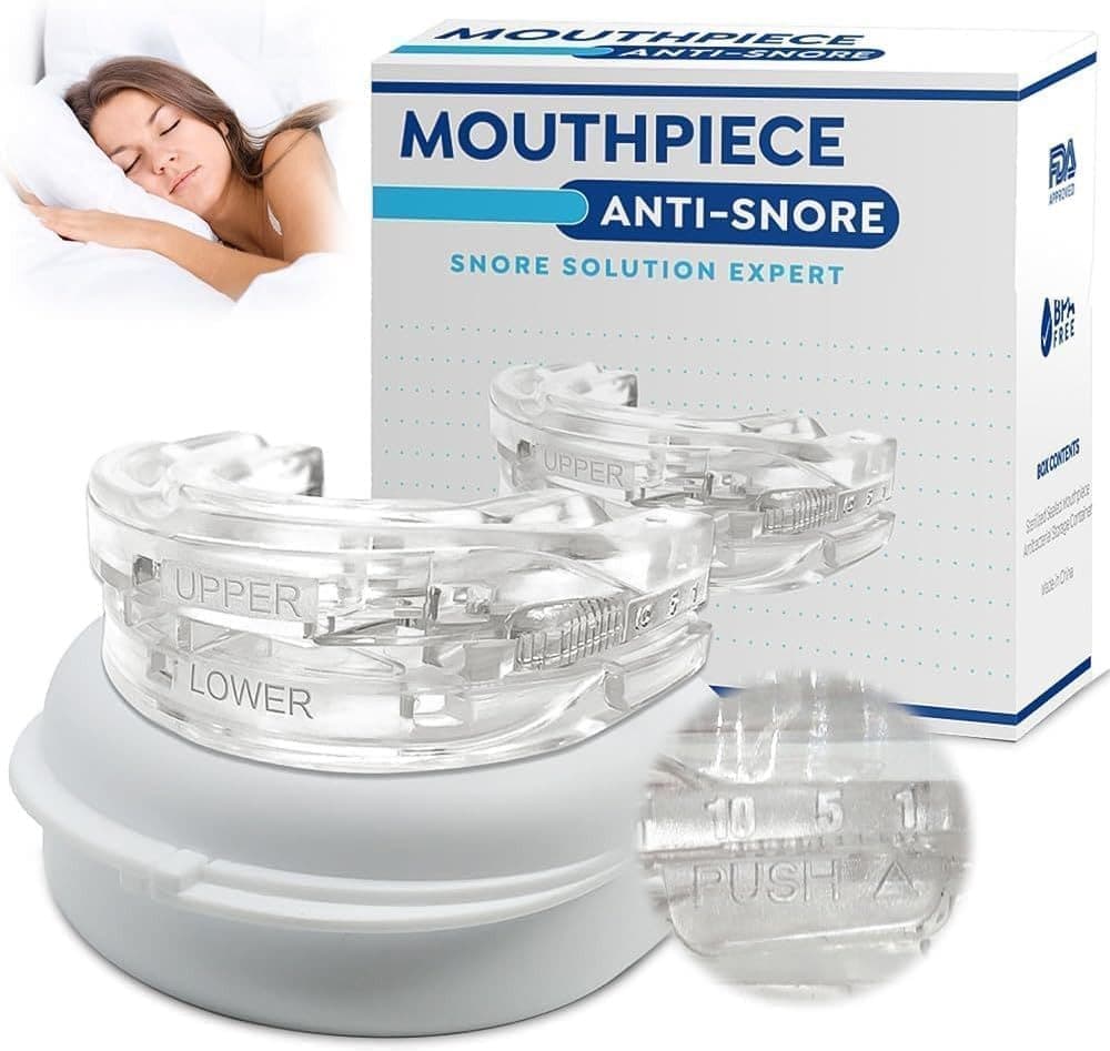 Orthodontic mouthguard for snoring and teeth grinding, comfortable night sleep aid, white V1188-MS-325-0284