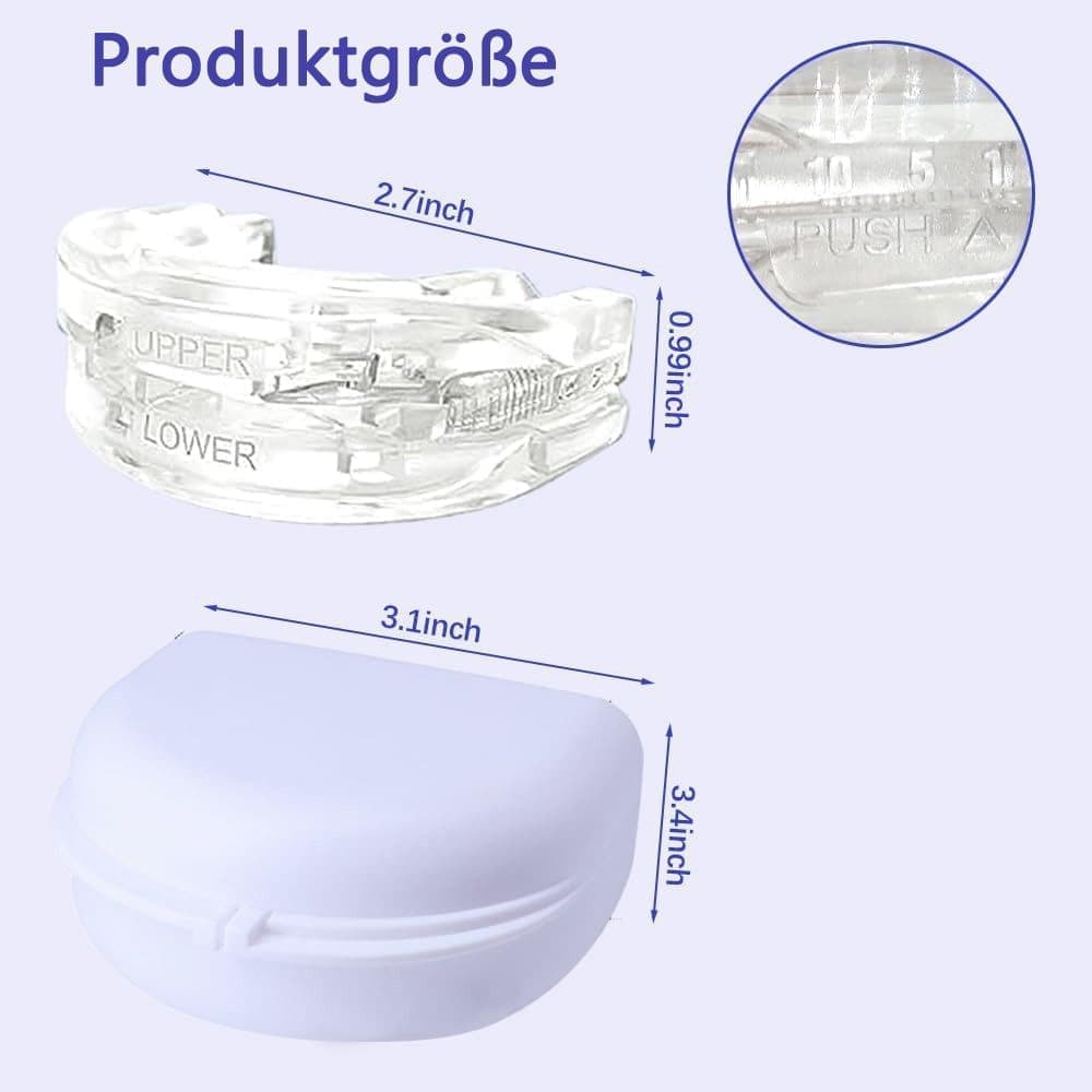 Night use orthodontic mouthguard anti-snoring bite guard, comfortable, blue V1188-MS-325-0285