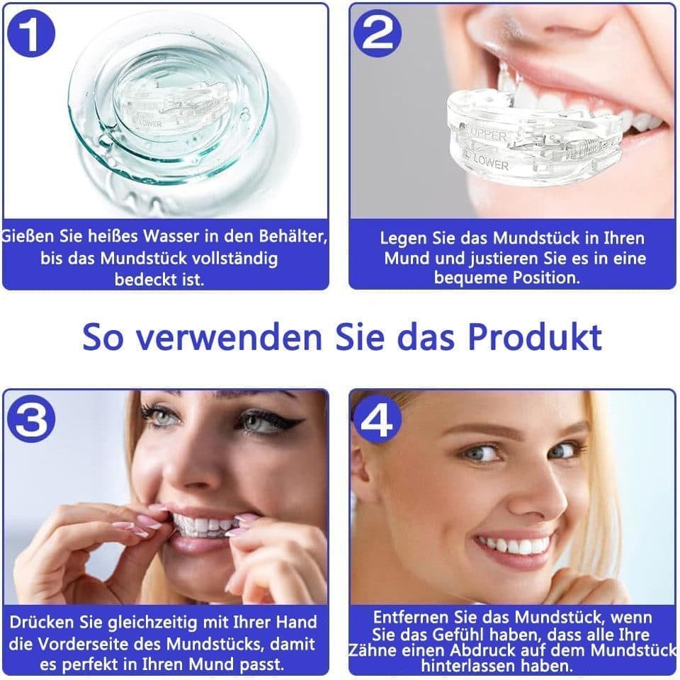 Night use orthodontic mouthguard anti-snoring bite guard, comfortable, blue V1188-MS-325-0285