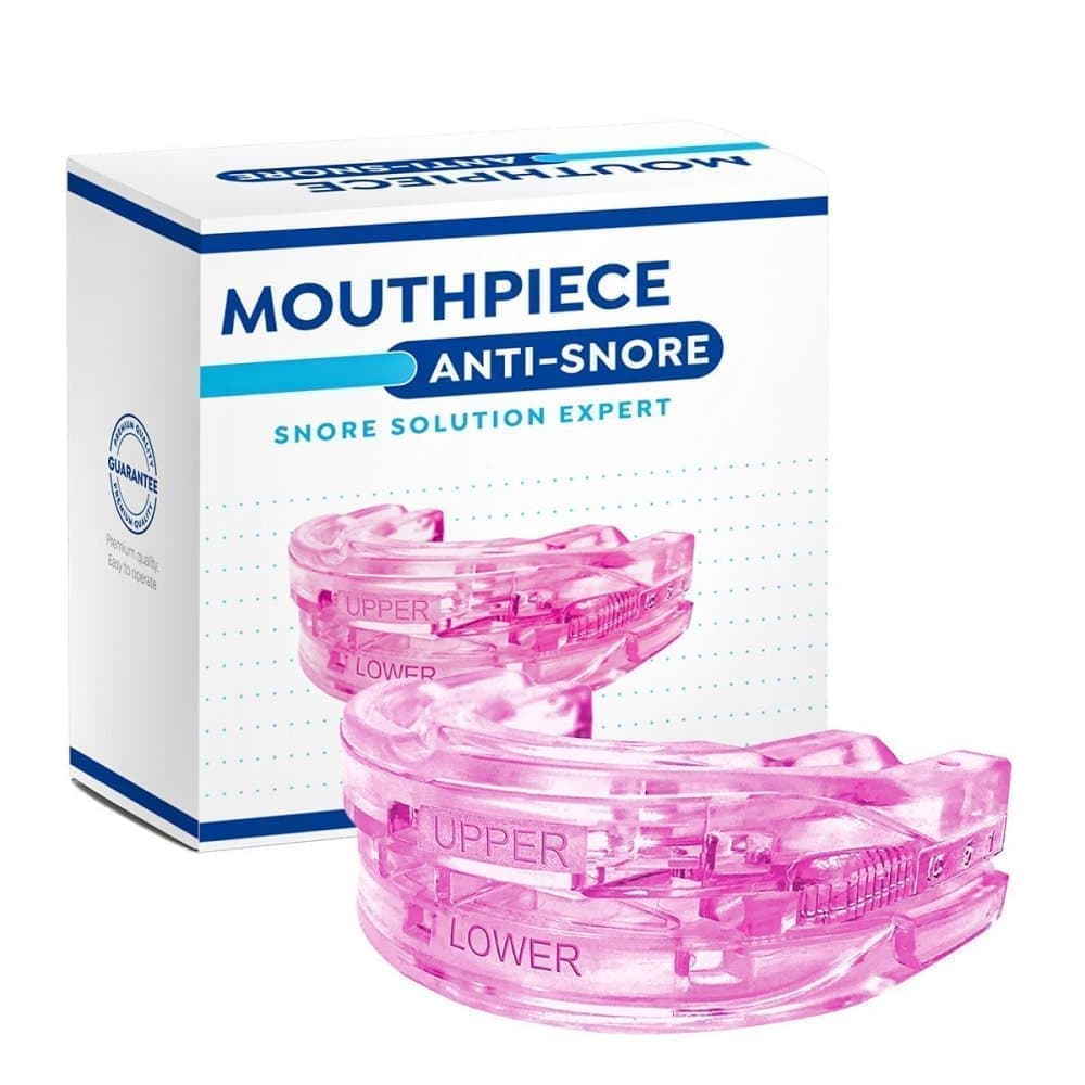 Anti-Snoring Mouthguard Bite Guard, Comfortable Night Wear Orthodontic Mouthguard in Pink V1188-MS-325-0286