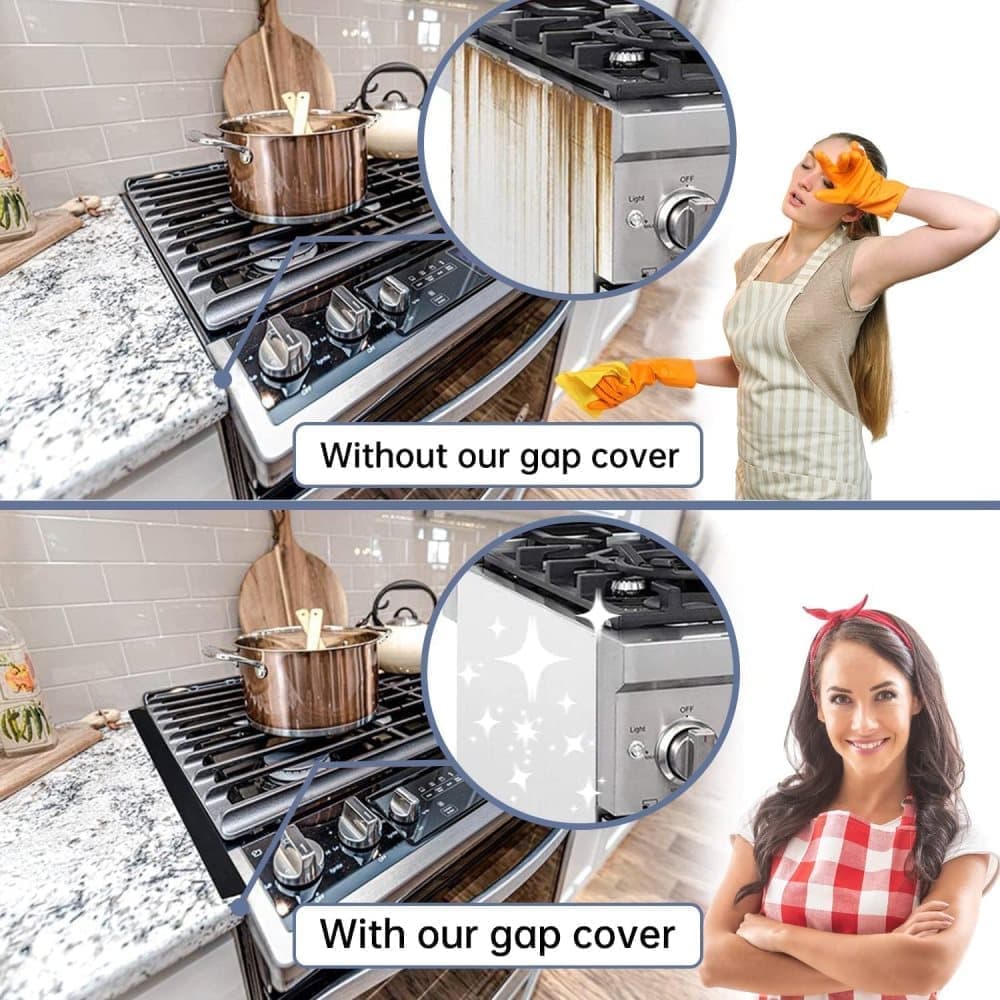 2-Pack High Temperature Resistant Gap Strip for Kitchen, 60cm, Compatible with Stove and Cabinet, White V1188-MS-325-0289