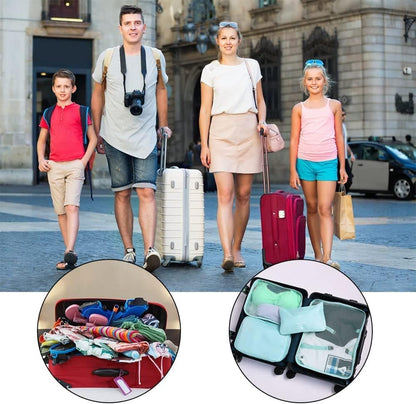 8-Piece Lightweight Water Resistant Travel Organizer for Bags, Light Blue V1188-MS-325-0295