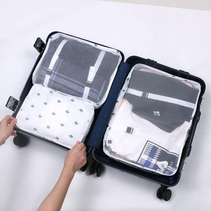 8-Piece Travel Organizer for Bags, Water Resistant Lightweight, White V1188-MS-325-0298