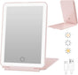 Rechargeable Portable Foldable Makeup Mirror with 3 Color Modes Adjustable Lighting V1188-MS-325-0300