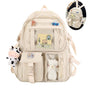 Kids School Backpack with Accessories, 43x31 cm, for Children and Teens, Beige V1188-MS-325-0303