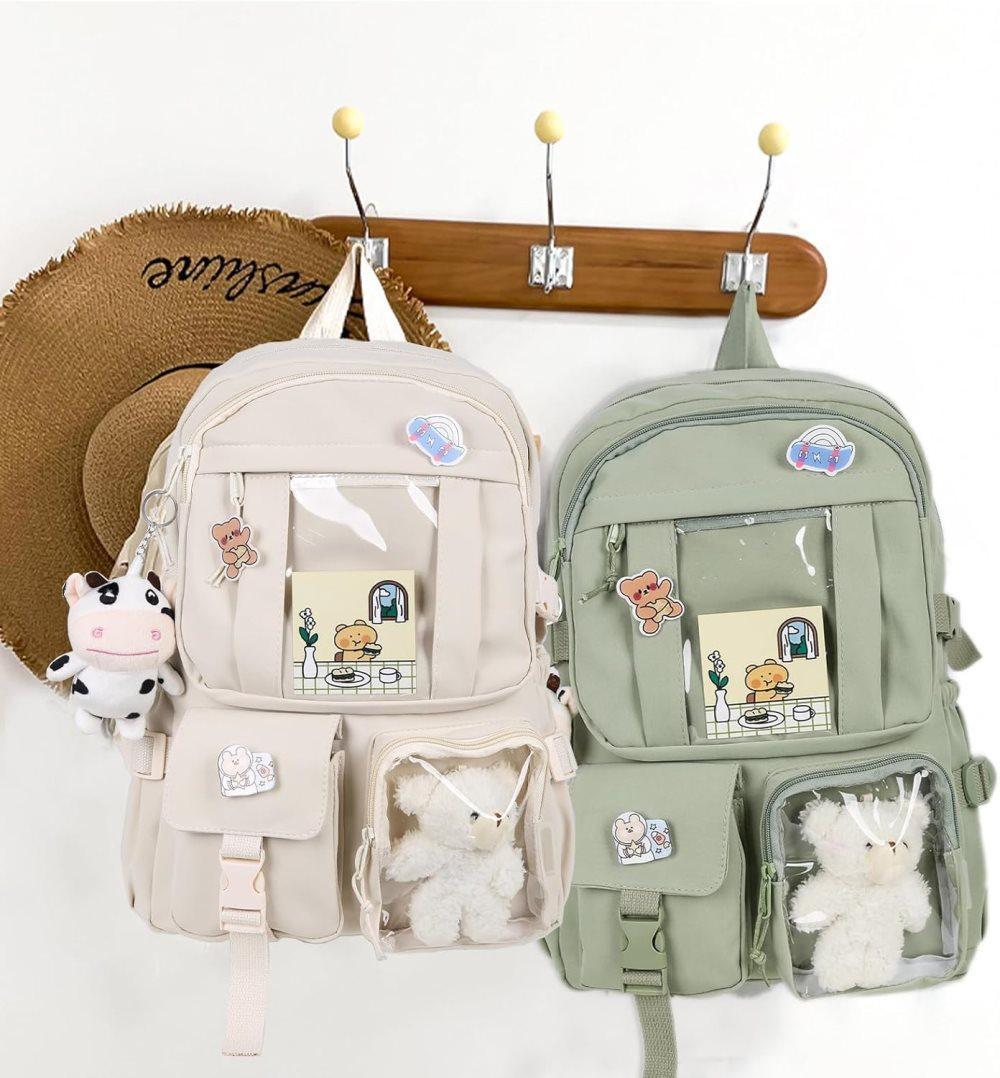Kids Backpack 43x31 cm for School, Black, with Accessories, Compatible with Children and Teens V1188-MS-325-0304