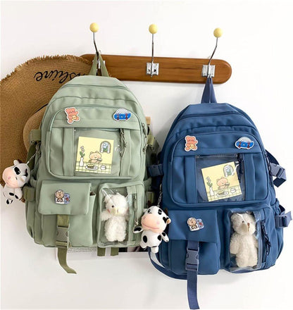 Kids Backpack 43x31 cm for School, Black, with Accessories, Compatible with Children and Teens V1188-MS-325-0304