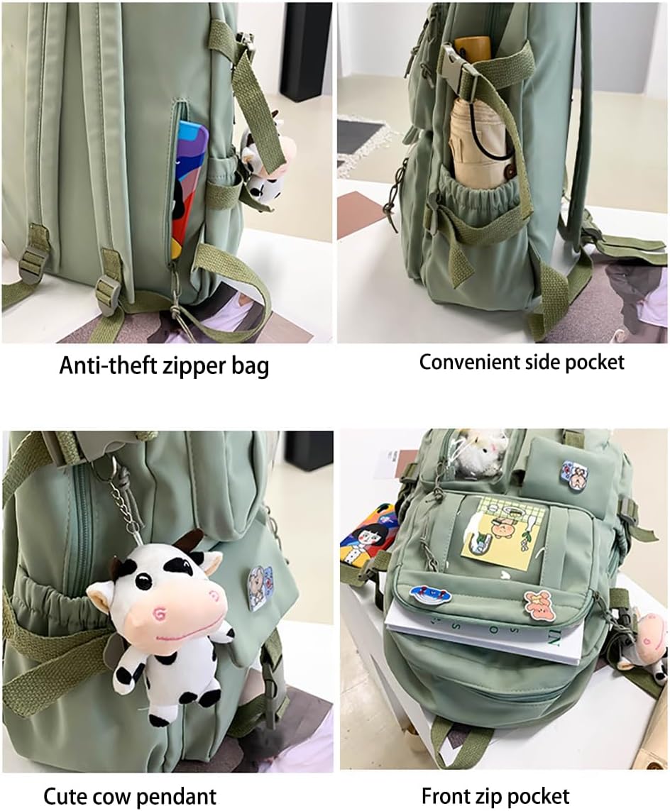 Kids Backpack 43x31 cm with Accessories, Pink, for Children and Teens V1188-MS-325-0305
