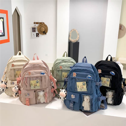 Kids Backpack 43x31 cm with Accessories, Pink, for Children and Teens V1188-MS-325-0305
