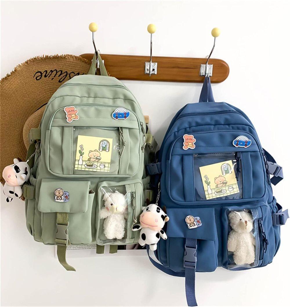 Kids Backpack 43x31 cm with Accessories, Pink, for Children and Teens V1188-MS-325-0305