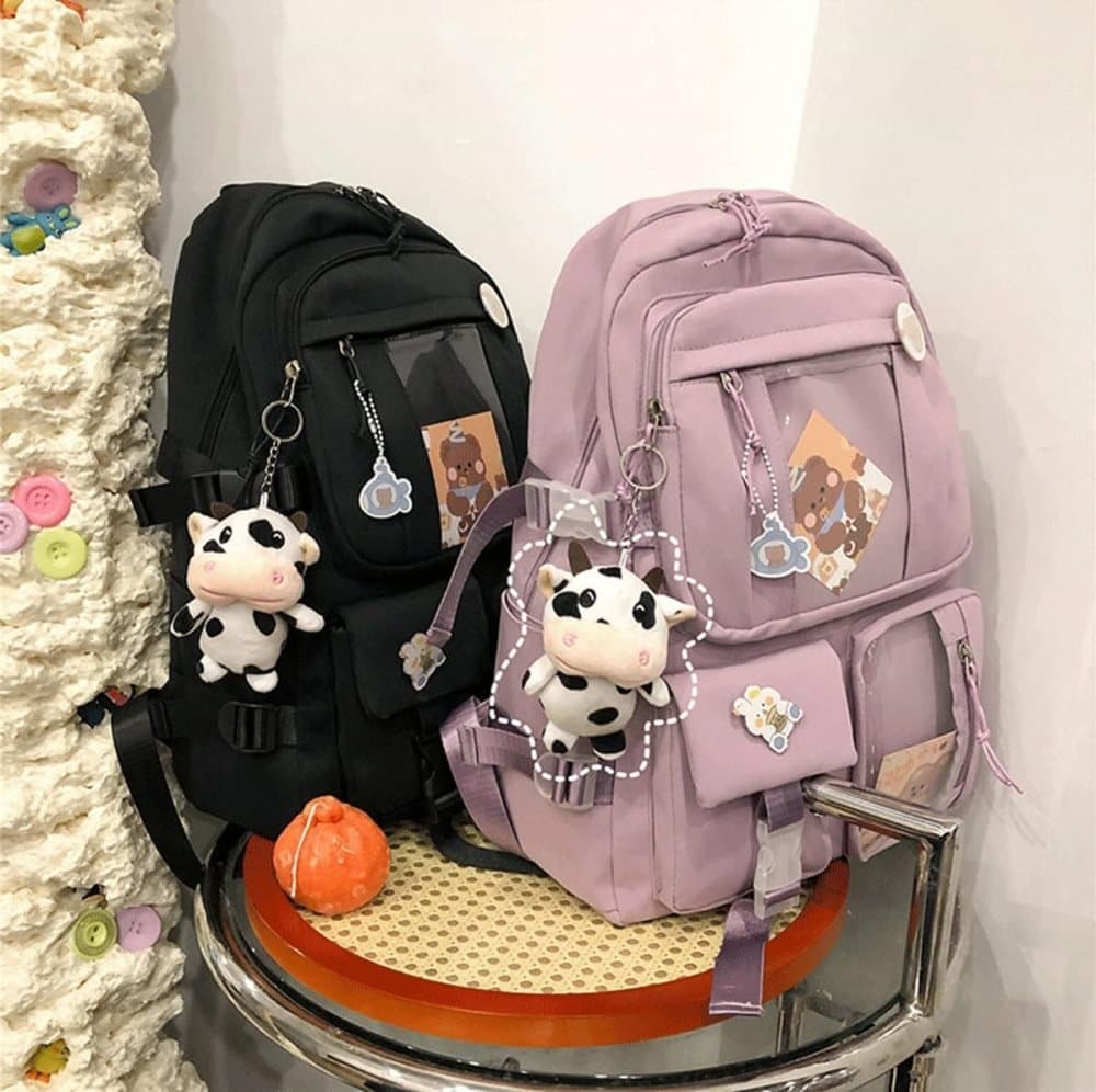 Kids Backpack with Accessories, 43x31 cm, Blue, for Children and Teens V1188-MS-325-0306