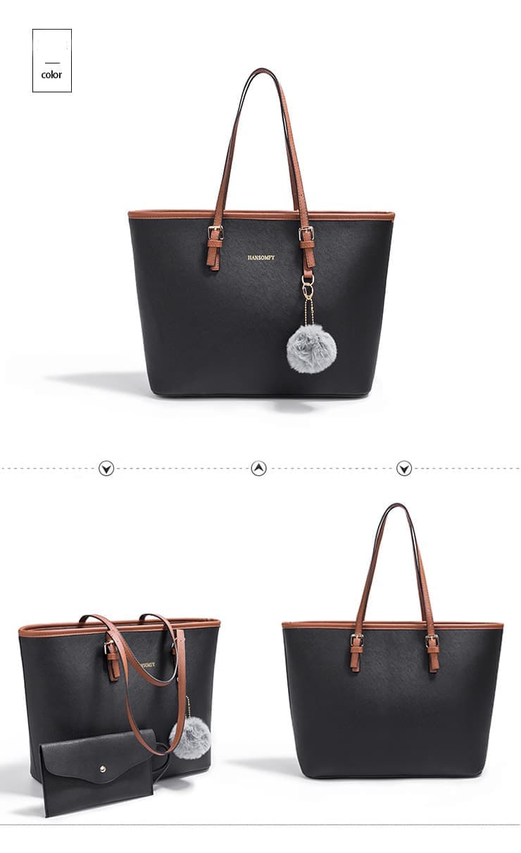 Women's Large Capacity PU Leather Tote Shoulder Bag for Work Shopping Party, Light Brown V1188-MS-325-0322
