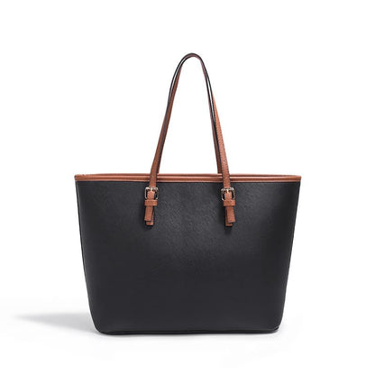 Women's Large Capacity PU Leather Tote Shoulder Bag for Work Shopping Party, Light Brown V1188-MS-325-0322