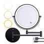 8 Inch Wall Mounted Makeup Mirror with Lights, 3x/10x Magnification, Dimmable 3 Light Modes, 360 degrees V1188-MS-325-0327