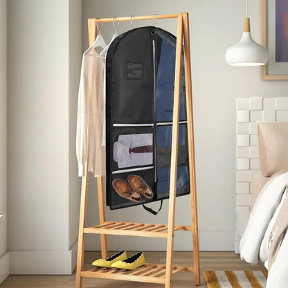 5 Pockets Garment Bag Foldable Suit Cover Clothing Storage, 110x60 cm, Black V1188-MS-325-0338