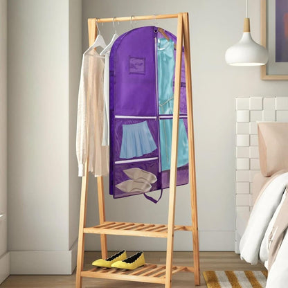 1 Foldable Garment Bag with 5 Pockets, 110x60 cm, Purple V1188-MS-325-0339
