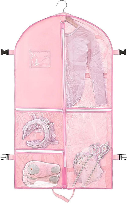 Foldable Garment Bag with 5 Pockets, Pink, 110x60 cm V1188-MS-325-0340