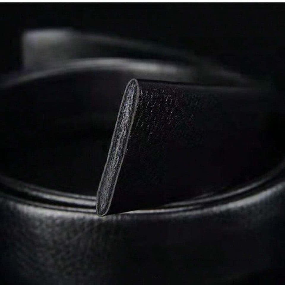Men's Adjustable Leather Belt Automatic Latching for Business and Everyday Use, Silver V1188-MS-325-0342