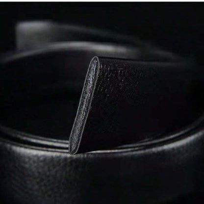 Men's Adjustable Leather Belt Automatic Latching for Business and Everyday Use, Gold V1188-MS-325-0343