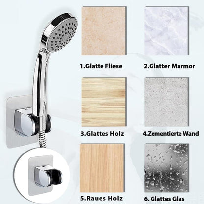 Adjustable self-adhesive shower holder no drilling wall bracket for handheld shower, easy bathroom V1188-MS-325-0344