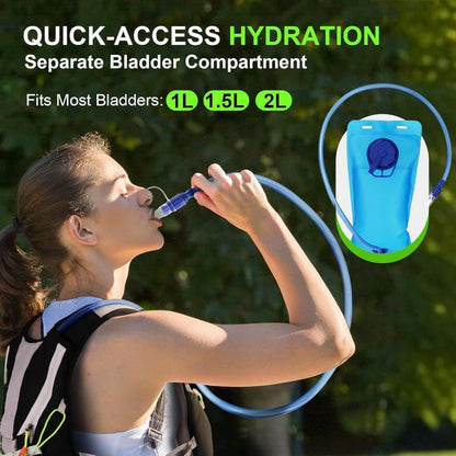 Reflective vest with hydration bladder, unisex adjustable breathable for running cycling marathons V1188-MS-325-0352