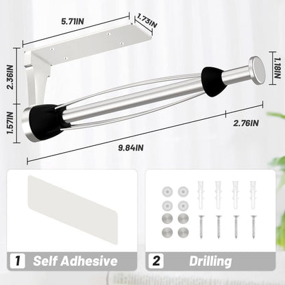 Kitchen paper holder with damping effect, no-drill or adhesive mount option, for kitchen V1188-MS-325-0359