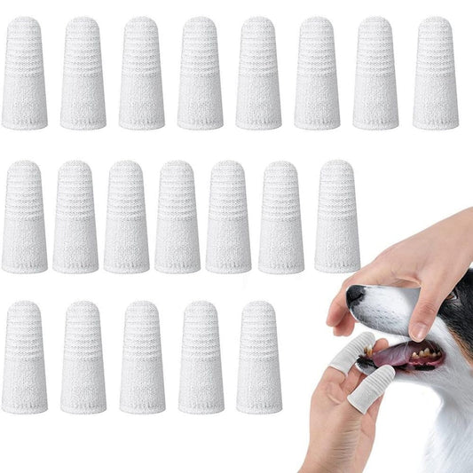 20 Pack Pet Finger Brush for Dogs and Cats, Gentle Teeth Cleaning, Reusable, Compatible with Oral-B V1188-MS-325-0360