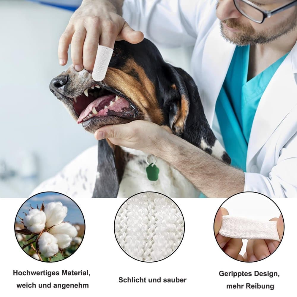 20 Pack Pet Finger Brush for Dogs and Cats, Gentle Teeth Cleaning, Reusable, Compatible with Oral-B V1188-MS-325-0360