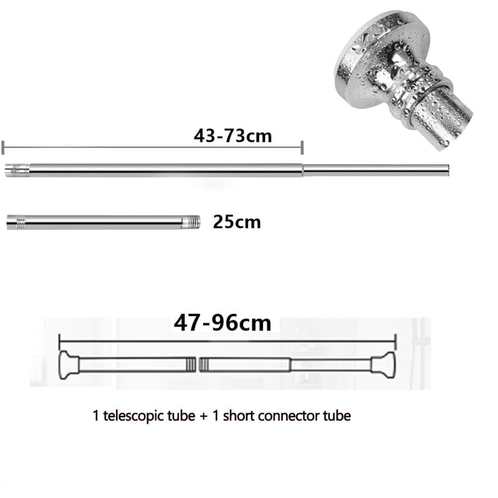 Extendable stainless steel telescopic curtain rod, 47-96cm V1188-MS-325-0361
