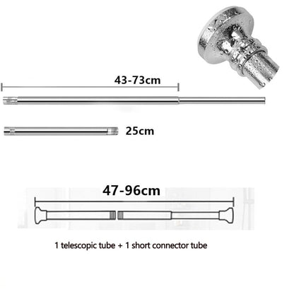 Extendable stainless steel telescopic curtain rod, 47-96cm V1188-MS-325-0361