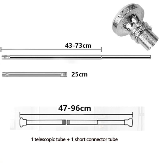 Extendable stainless steel telescopic curtain rod, 47-96cm V1188-MS-325-0361