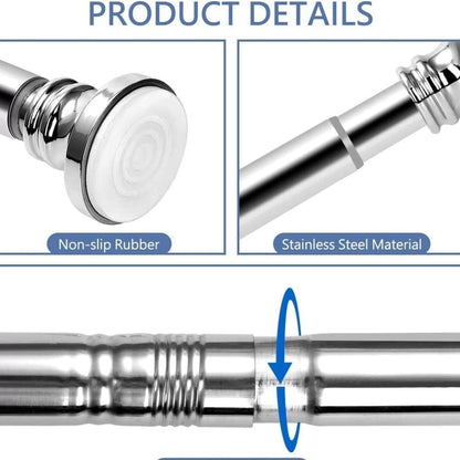 Extendable stainless steel telescopic curtain rod, 47-96cm V1188-MS-325-0361