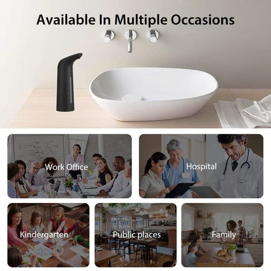 400ml Touchless Automatic Liquid Soap Dispenser, Black V1188-MS-325-0363