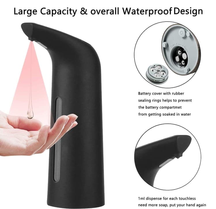 Touchless Automatic Liquid Soap Dispenser 400ml, Brown V1188-MS-325-0364