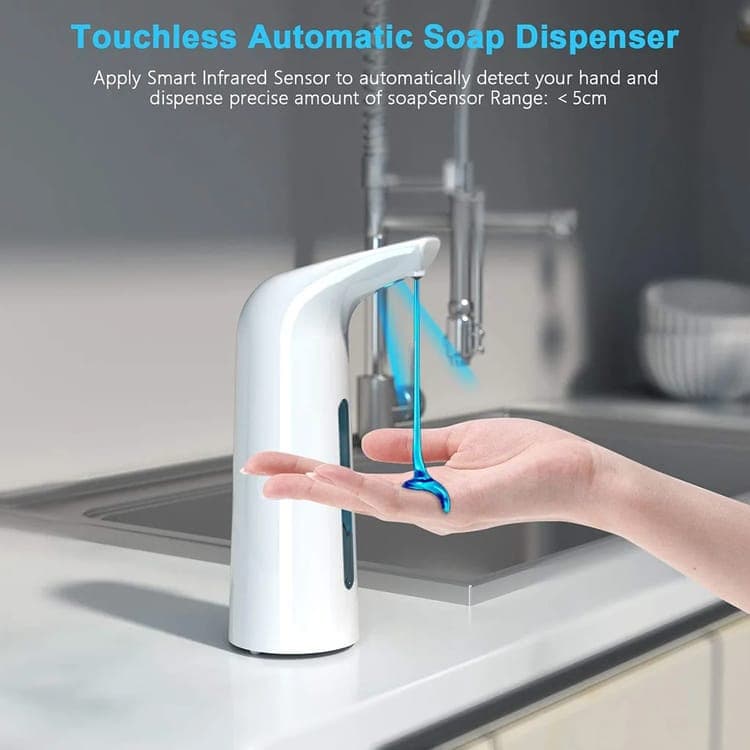 400ML Automatic Touchless Liquid Soap Dispenser, White V1188-MS-325-0365