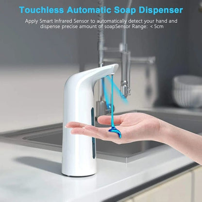 400ML Automatic Touchless Liquid Soap Dispenser, White V1188-MS-325-0365