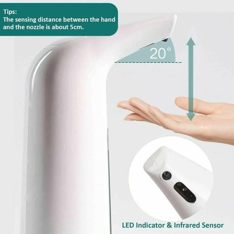 400ML Automatic Touchless Liquid Soap Dispenser, White V1188-MS-325-0365