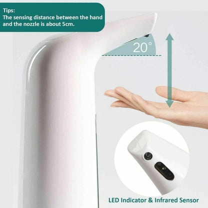 400ML Automatic Touchless Liquid Soap Dispenser, White V1188-MS-325-0365