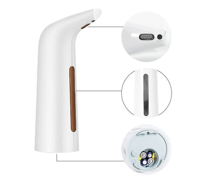 400ML Automatic Touchless Liquid Soap Dispenser, White V1188-MS-325-0365