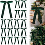 12 Christmas Bows Velvet Tree Decorations in Dark Green V1188-MS-325-0377