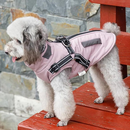 Winter Dog Vest Jacket Warm Soft Stand Collar Windproof Waterproof for Small Medium Large Dogs, Pink, XL V1188-MS-325-0387