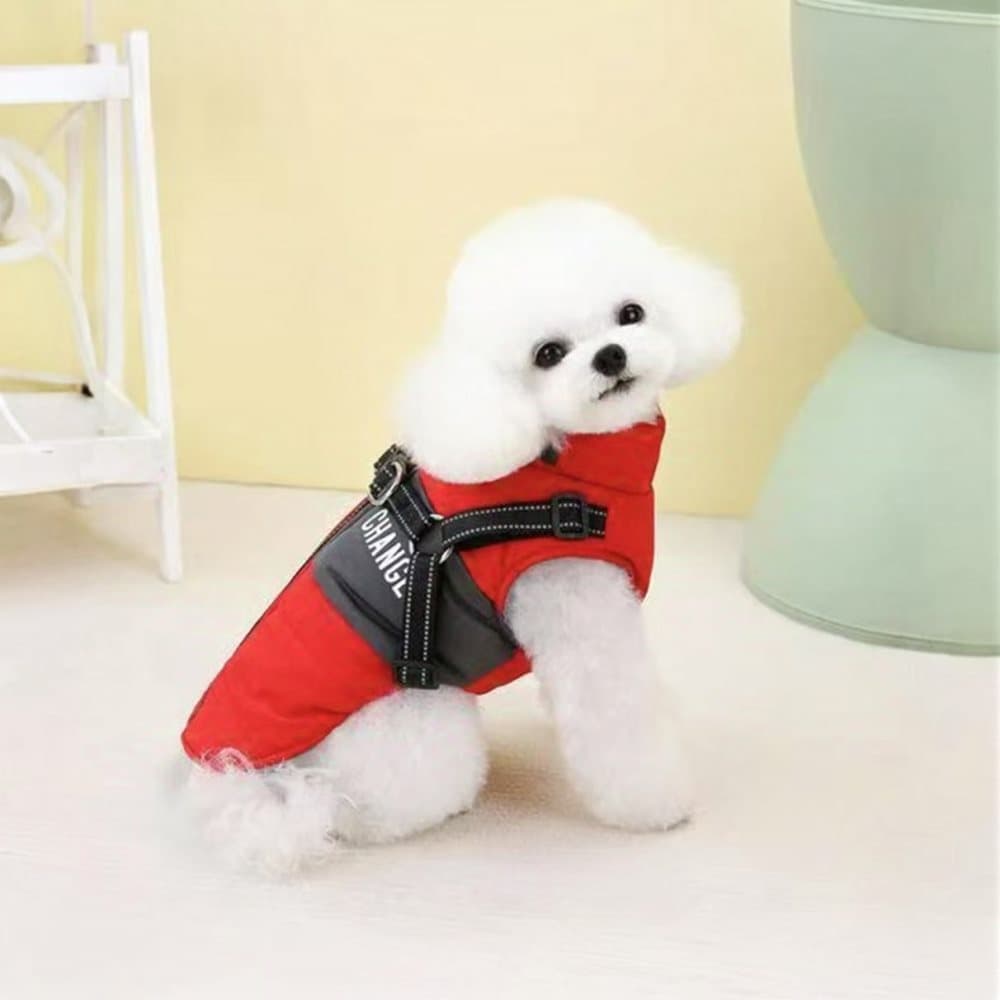 Warm Soft Winter Dog Vest Jacket with Stand Collar, Wind and Waterproof, Multiple Colors, , S M L XL V1188-MS-325-0389