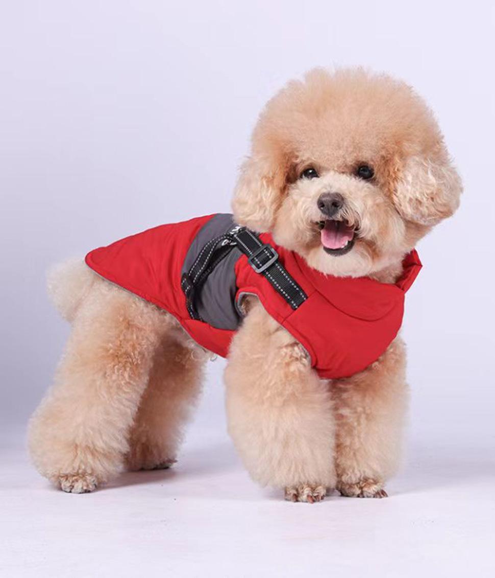 Warm Soft Winter Dog Vest Jacket with Stand Collar, Wind and Waterproof, Multiple Colors, , S M L XL V1188-MS-325-0389