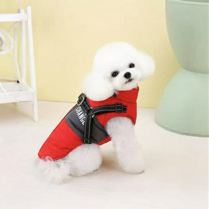 Winter Dog Vest Warm Soft Stand Collar Windproof Waterproof, Multiple Colors, S M L, XL, Red V1188-MS-325-0396