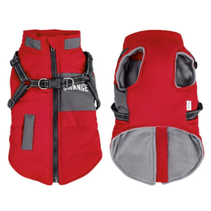 1 Warm Soft Winter Dog Vest with Stand Collar, Wind and Waterproof, Multiple Colors, S M L XL, Red V1188-MS-325-0397